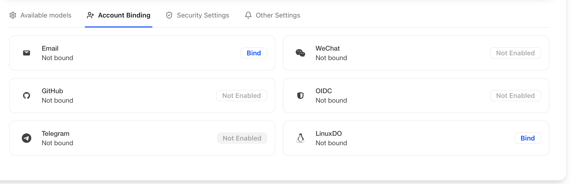 Account Binding